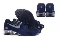 nike leather shox nz prm qs blue top